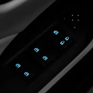 Car Window Button Luminous Sticker, Night Fluorescent Decals, Cars Interior Stickers, Auto Accessories
