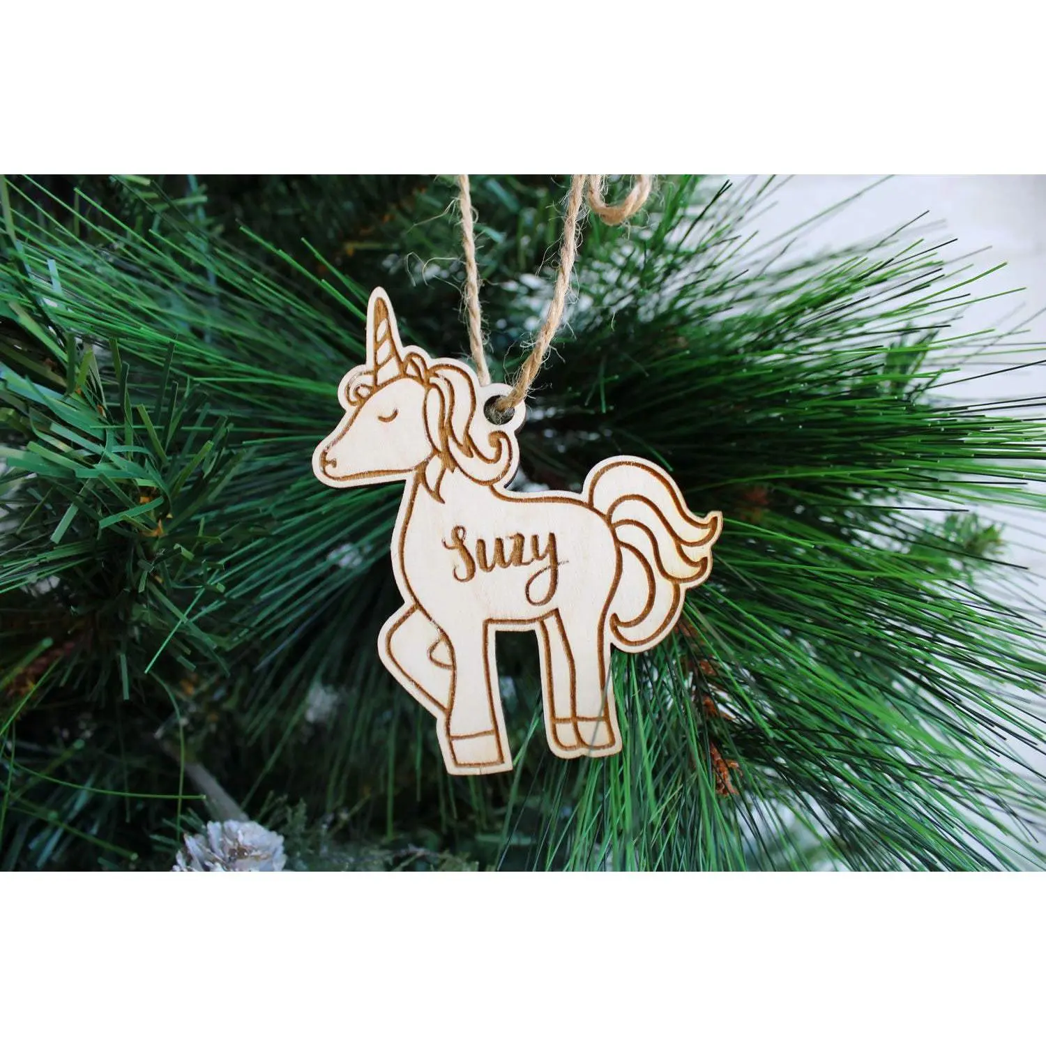 Unicorn Personalized Christmas Ornament