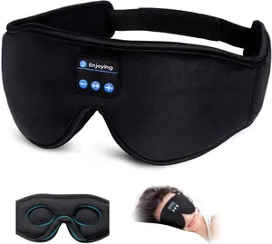 3D Sleep Mask with Bluetooth Headphones, Bluetooth Wireless Music Eye Mask, Sleeping Headphones for Side Sleepers, Sleep Mask with Bluetooth Headphones Ultra-Thin Stereo Speakers for Men&Women