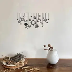 Solar System Metal Wall Art Decor, Space and Galaxy Theme, Creative and Unique Decoration, Ideal for Home and Office Aesthetics