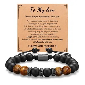 Adjustable Bracelet Gifts for My Son, Anniversary Birthday Christmas Graduation Gift for Son