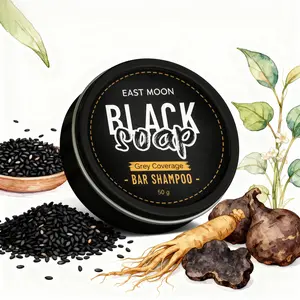 Gray Coverage Darkening Shampoo Bar,Soap Cover Grey Hair Men Shampoo Bar, Hair Darkening Compressed Soap, Cover Up for Grey Hair, 100g (Pack of 2)