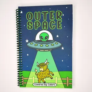 Outer Space Bold and Simple Coloring Activity Book Spiral Bound Covered By Colors
