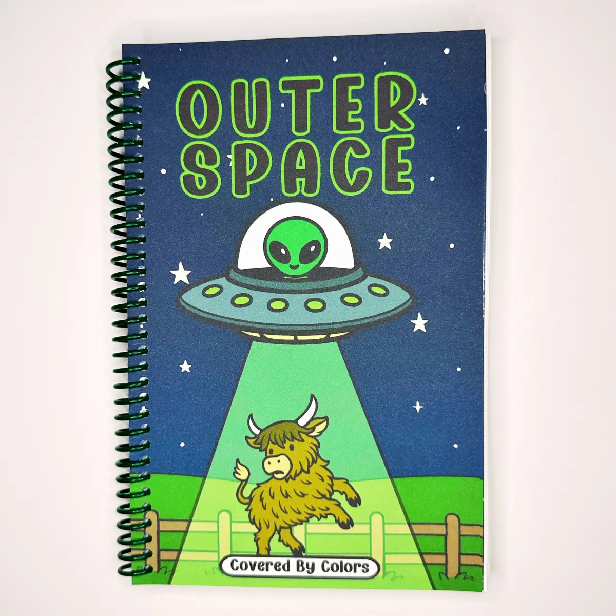 Outer Space Bold and Simple Coloring Activity Book Spiral Bound Covered By Colors