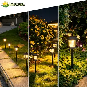 Naturuxa 12-Pack Solar Outdoor Pathway Lights, Waterproof Landscape Lighting for Path Walkway, Lawn Garden Outside Décor