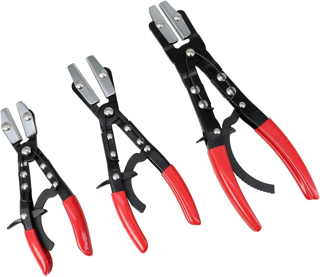 Hose Pinch Off Pliers Set - 3 Sizes (8in, 10in, 12in) with Cushioned Grip for Automotive Radiator, Coolant, and Flexible Hoses, 10 Inches