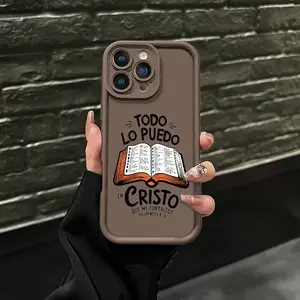 Bible Verse Aesthetic Christian Pattern Four Corner Anti-Fall Phone case for iPhone 17 Pro Max Phone Case 17 Air 16 E 15 Plus 14 13 12 11 X XS, Samsung Galaxy S22 S23 FE S24 Plus S25 ULTRA FE Plus Series - Ultra Thin, Shockproof, Lightweight and Durable.