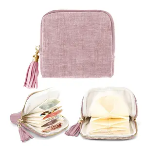 [Free!!ship] BMTWE Tassel-Zippered Jewelry Pocket Case Portable Multifunctional Suede Jewelry Storage Pouch for for Rings Bracelets Necklaces Earrings Coins