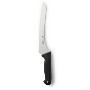 CatCora Offset Serrated Bread Knife, Professional 9-Inch German Steel Blade For Homemade Sourdough, Artisan Bread Slicing, or Cake Cutting, Ergonomic Soft-Grip Handle, NSF-Certified Kitchen Knife