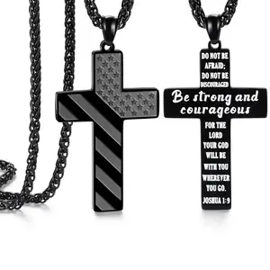SAM & LORI Easter Basket Stuffers Cross Necklace for Men Teens Boys Gifts Graduation Teenage Him 10 14 16 18 Year Old Ideas Confirmation Birthday Cool Boyfriend Chain Son Valentines Christmas Black Friday Cyber Monday Holiday Gift Jewellery Charms