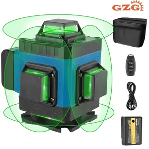 GZG 1 Set 4D 16 Lines Laser Level 360, Auto-Leveling Laser, Automatic Laser Level, 3D Self-Leveling, Laser Level, Remote Control