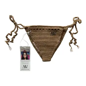 Tan Nova Crochet Bikini Bottom by Nikita Naomi