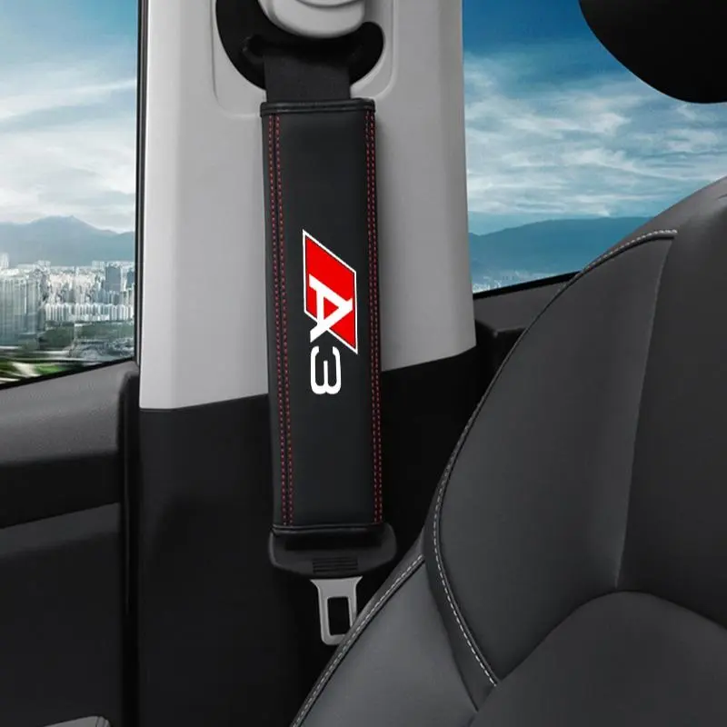 Car Seat Belt Shoulder Strap Cover, Car Seat Belt Shoulder Pad, Universal Car Interior Accessories Automotive Decoration Automotive Decorative Accessories Car Interior Decor for Audi A3 A4 A5 A6 A7 A8 Q2 Q3 Q5 Q7 TT, Car Accessory