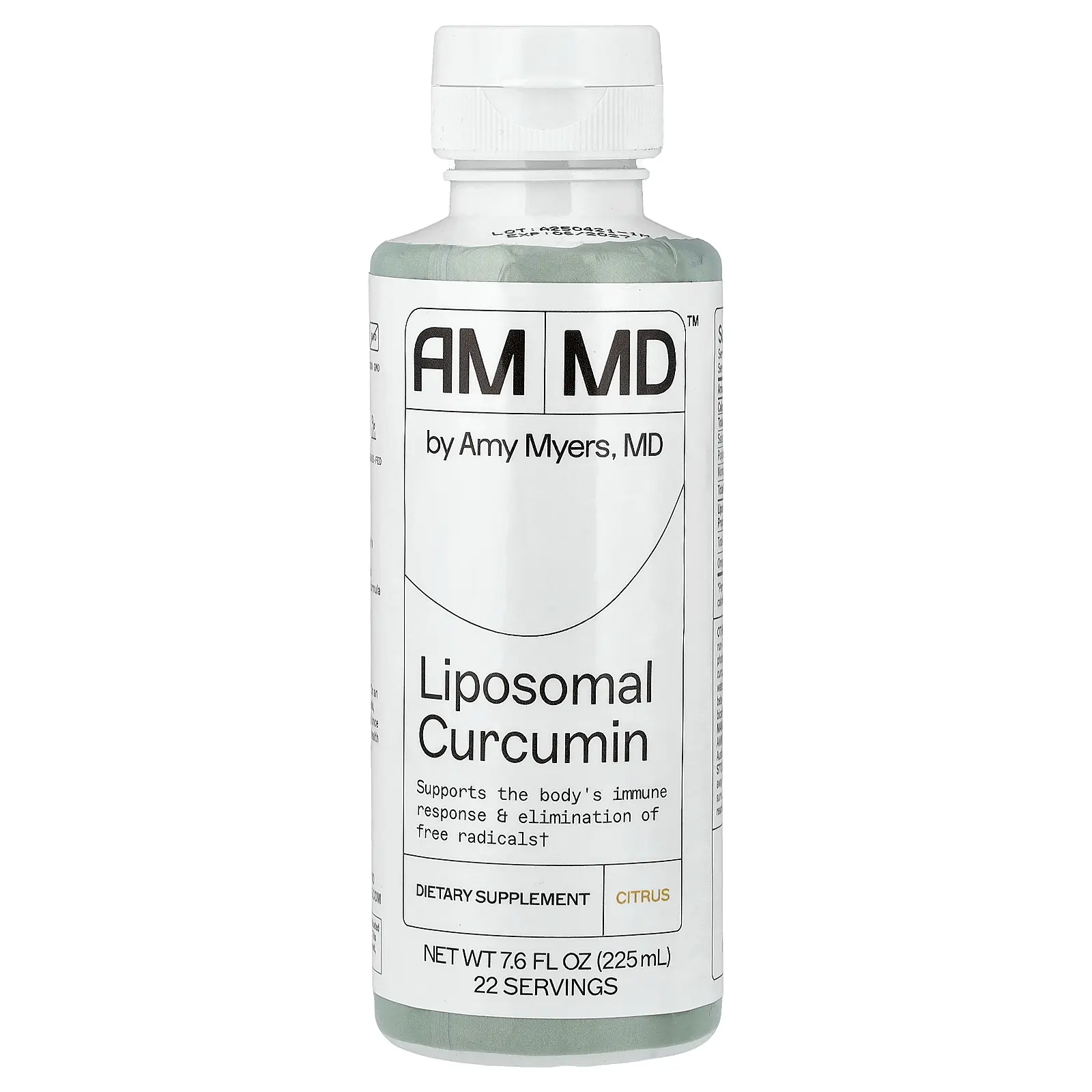 Amy Myers MD Liposomal Curcumin, Citrus, 7.6 fl oz (225 ml)
