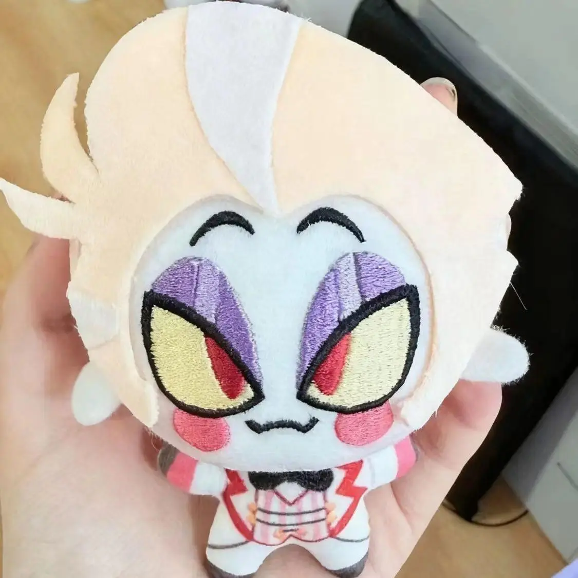 10cm Hazbined Alastor VOX Plushies Hotel Lucifer Stuffed Toys Doll Anime Soft Plush Keychain Decorative Pendant Gift