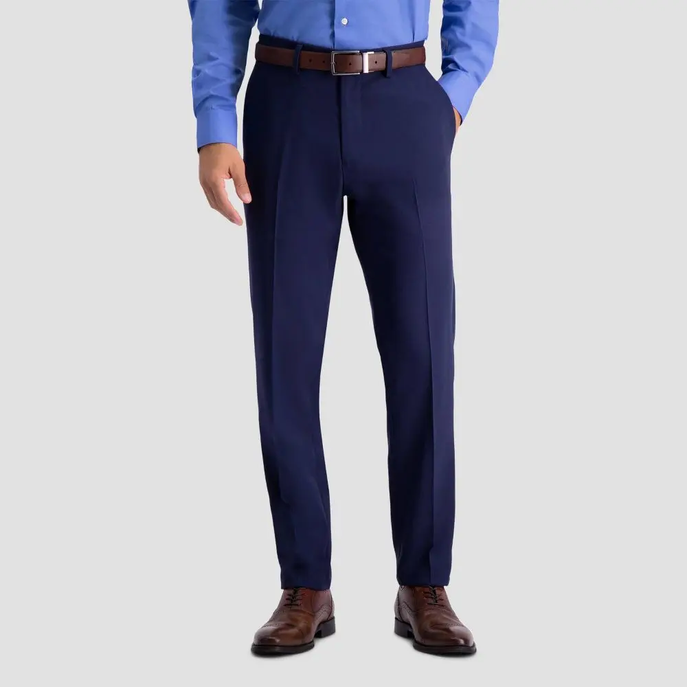 Haggar H26 Men's Mid Rise Slim Fit Full Suit Pants Lightweight