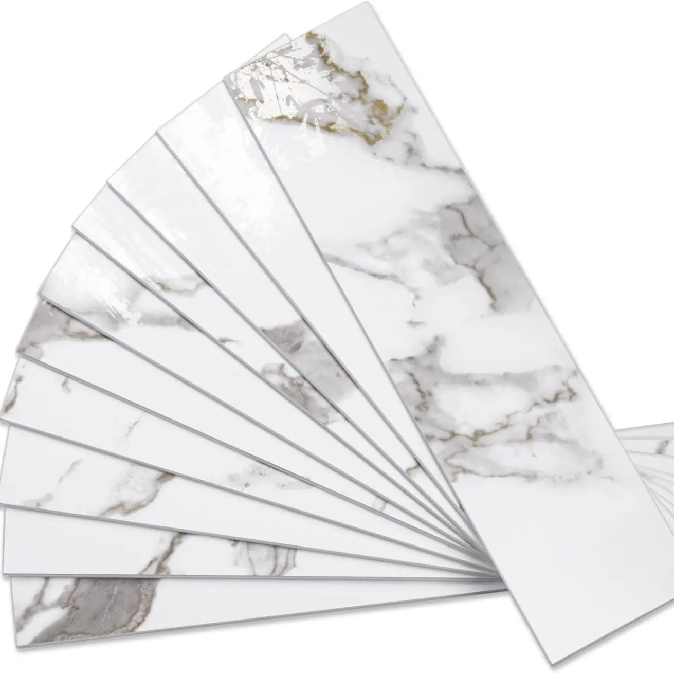 White Marble with Gold Veining