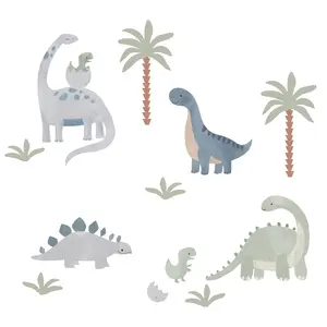 Lambs & Ivy Dino-Might Watercolor Dinosaur Theme Wall Decals/Stickers
