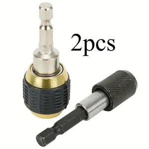 2pcs Hexagonal handle 60mm quick-change electric drill chuck connector, a multi-functional tool suitable for woodworking and DIY projects Hex Shank Drill