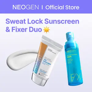 [NEOGEN Official] Sweat Lock Sunscreen & Fixer Duo I Airy Sunscreen I All day Locking fixer mist I korean skincare I Koreanspf I SPF 50 I Summer kit