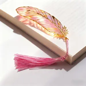 Elegant Metal Peacock Feather Bookmark, Colorful Light-Through Design, Perfect Gift for Teachers, Students, Birthdays, Christmas, Office Use