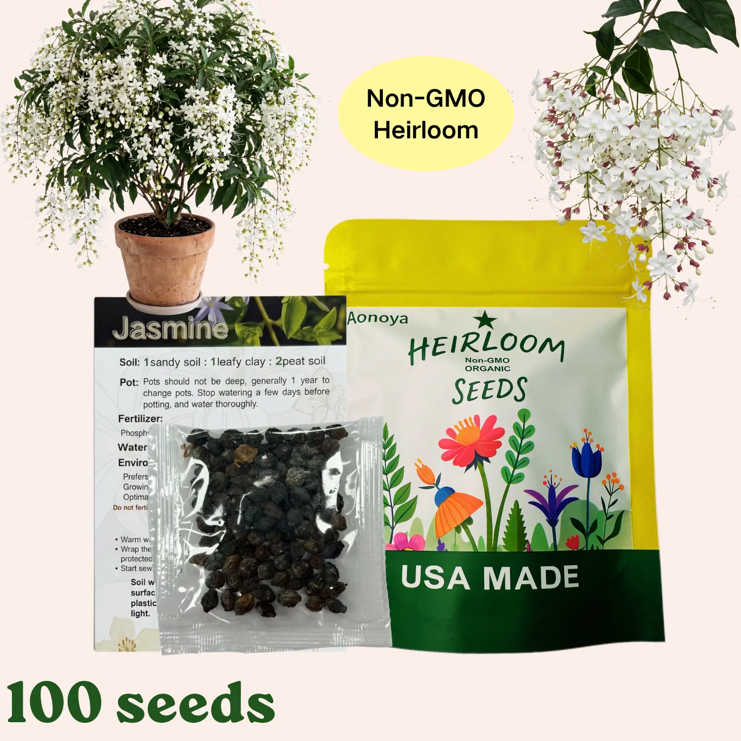 BUY 2 GET 1 FREE】Trailing Jasmine Seeds Bridal Veil High