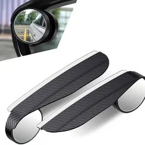 2-piece set of car blind spot rearview mirrors, 2-in-1 rain eyebrow reverse side rearview mirror, 360° adjustable reflective protective cover, universal compatible with most car models, safety automotive supplies, Car accessories