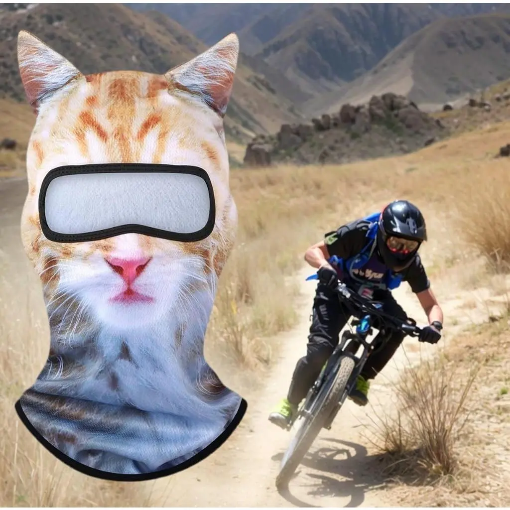3D Cat Ski Balaclava Sheisty Face Mask with Ears Cute Animal Ski