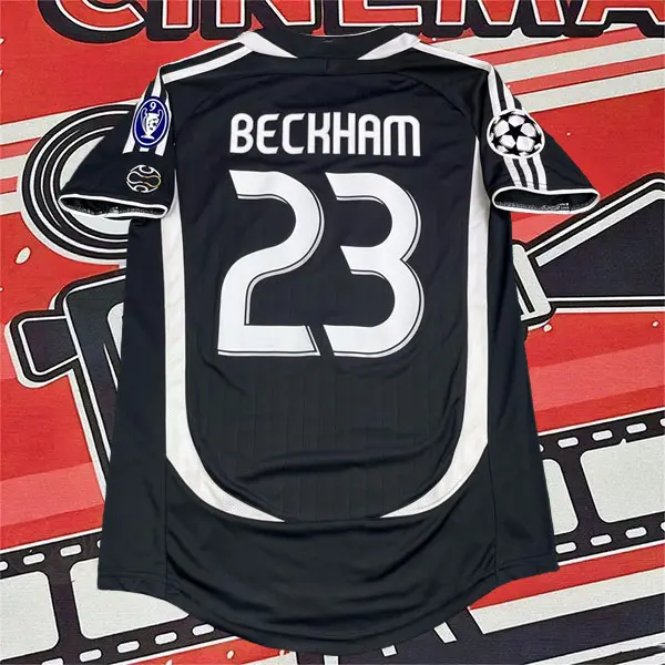 0607 Away Black No. 23 Beckham Short Sleeve Soccer Jersey