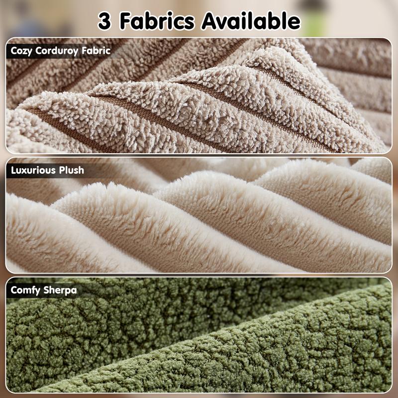 【2 Packages Shipping】Ovios 104" Plush Corduroy Cloud Velvet Modular Couch with Chaise & Ottoman, No Assembly Required - L/U-Shaped Sectional Sofa Set with Flexible Configuration - 104"W x 67.7"D x 30"H, 3 Seater 【2 Packages Shipping】Ovios 104" Plush Corduroy Cloud Velvet Modular Couch with Chaise & Ottoman, No Assembly Required - L/U-Shaped Sectional Sofa Set with Flexible Configuration - 104"W x 67.7"D x 30"H, 3 Seater