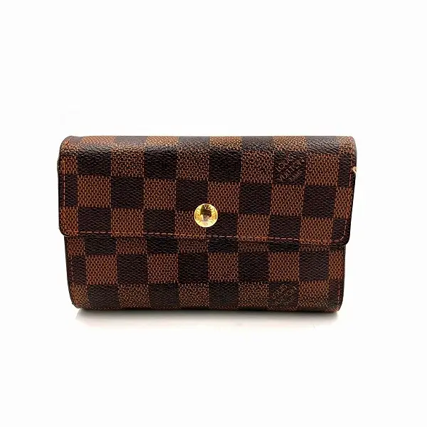 Pre-owned Louis Vuitton Canvas Small Leather Goods Portefeuille Alexandra Damier wallet
