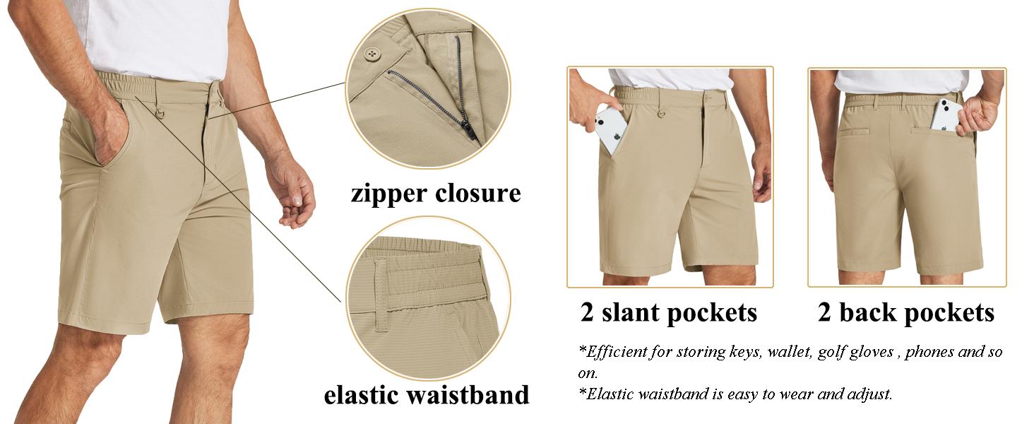 COOFANDY Men's Golf Shorts 8 Inch Lightweight Quick Dry Casual Dress Shorts Hiking Travel Shorts with Pockets COOFANDY Men's Golf Shorts 8 Inch Lightweight Quick Dry Casual Dress Shorts Hiking Travel Shorts with Pockets