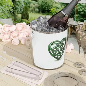 Celtic Knot Heart Ice Bucket with Tongs