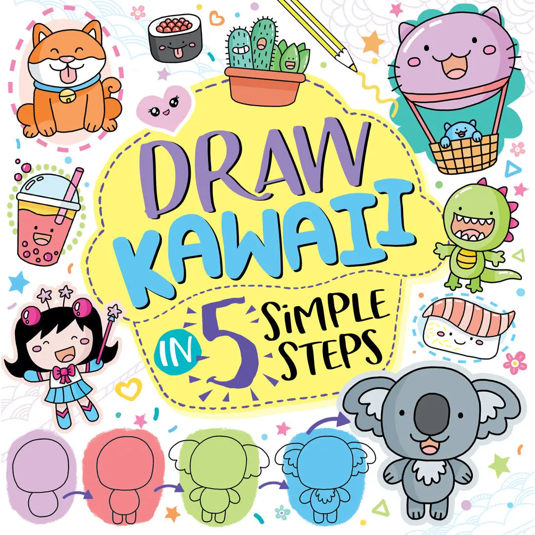 Draw Kawaii in 5 Simple Steps by Jess Bradley [Paperback Book]