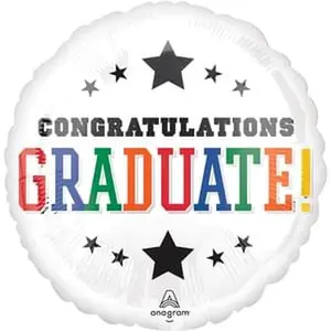 Brights Metallic "Congrats Grad" Jumbo Foil Balloon