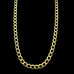 14K YELLOW CUBAN CHAIN SEMI SOLID 3MM 20"