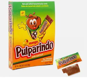 De la Rosa Pulparindo Mango Tamarind 20 Pcs -  Pulp Candy Mexican Hot and Salted