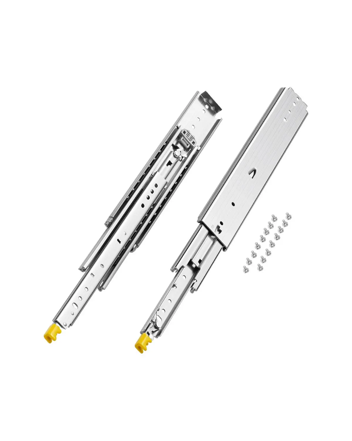 【Summerfinds】VEVOR 1 Pair Full Extension Drawer Slides 18 20 22 28 30 32 36 38 40 44 48 52 56 60 in,500 lbs Load Capacity Locking Drawer SlidesBall Bearing with Lock Side Mount Drawer Slide Rail