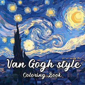 Van Gogh Inspired Adult Coloring Book: Van Gogh Style Stress Relief Art Therapy with Hand-Drawn Illustrations & Sketch Pages