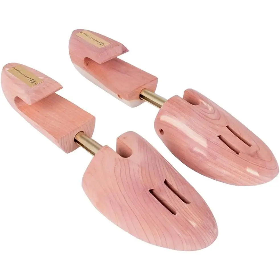 Cedar Shoe Trees for Men, Full Block Wide Heel Hook Shoe Shaper,   Grown Cedar Wood Shoe Trees