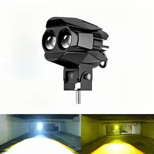 High End Dual Head Water Bird LED Spotlight, 12V/24V Lens Focused Super Bright Long Range Driving Light, Excellent Heat Dissipation Waterproof Offroad Auxiliary Lamp for Motorcycle Truck SUV ATV UTV Color Fog hood