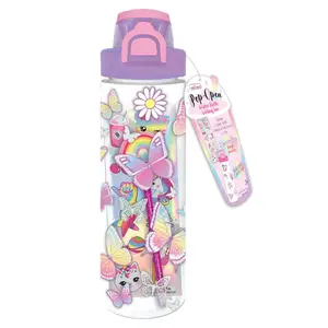 Tie-Dye Butterfly Water Bottle Gift Set