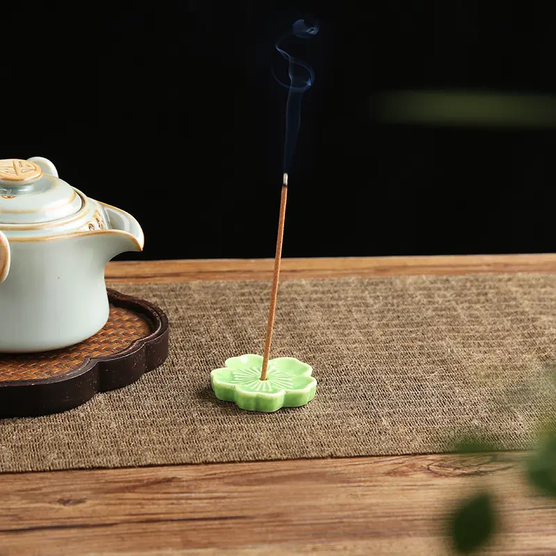 Cherry Blossom Mini Incense Holder & Tray for Sandalwood & Agarwood Sticks - Decorative Design incense stick Cherry Blossom Mini Incense Holder & Tray for Sandalwood & Agarwood Sticks - Decorative Design incense stick