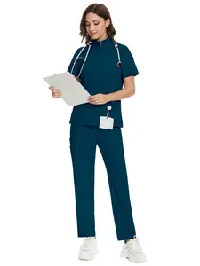 Comfortable leisure care center daily practical work clothes set Female Doctors' and Nurses' Work Uniforms Hospital Uniforms Nurses' Pet Grooming Work Uniforms