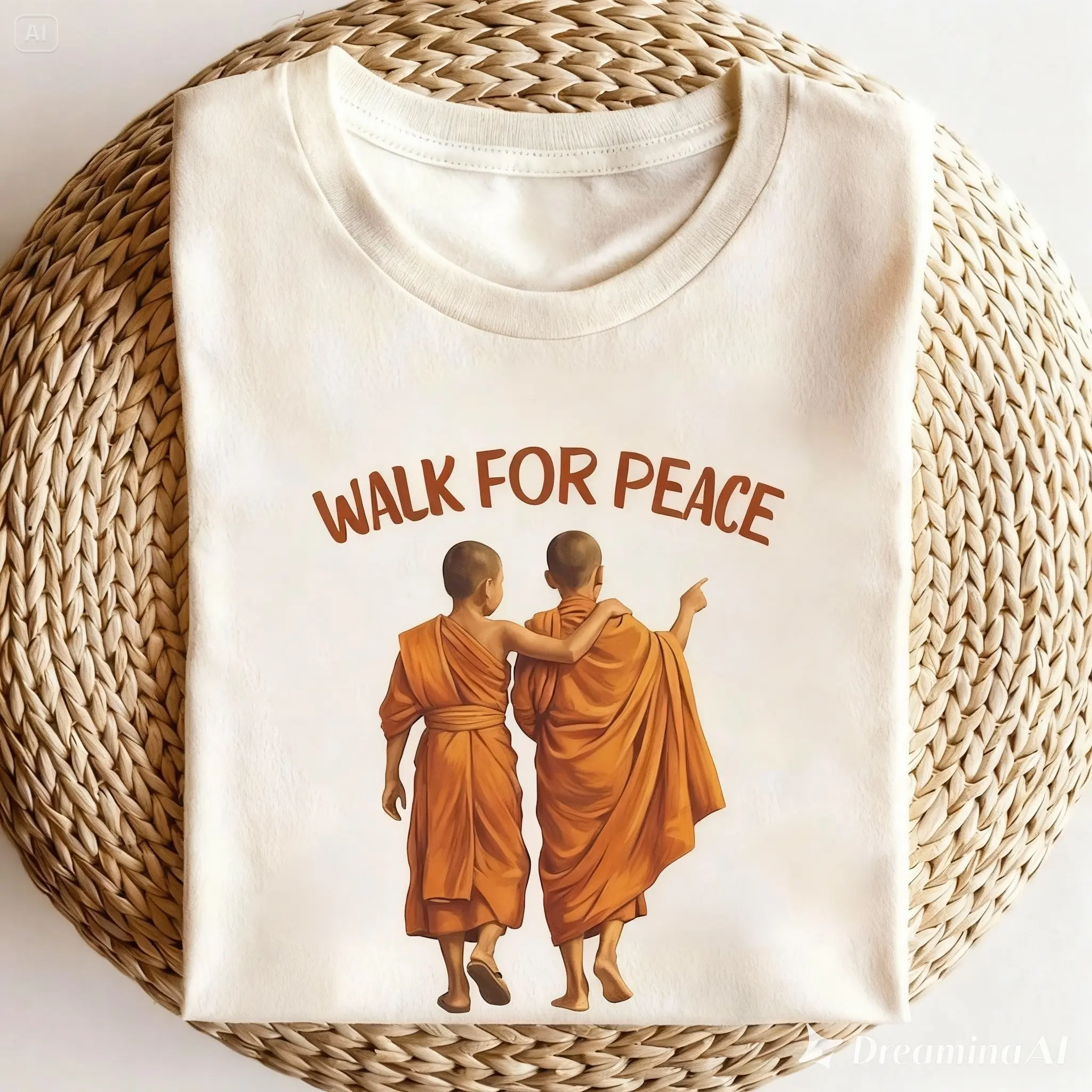 Walk for Peace Shirt, Buddhist Monks Compassion Tee, Spiritual Mindfulness Gift, Kind Heart Apparel, Zen Aesthetic Peace Advocate Shirt