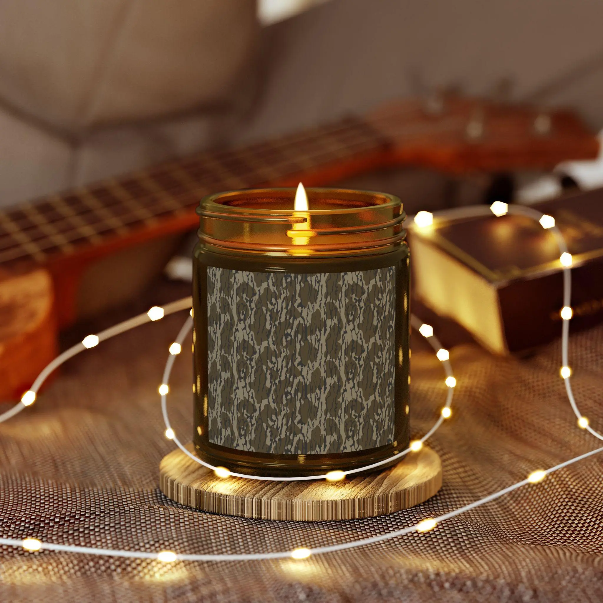 Original Bottomland Everything Bottom Lands Camo Scented Candles, Coconut Apricot Wax (4oz, 9oz) - Scented Candles with Camouflage Design