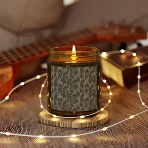 Original Bottomland Everything Bottom Lands Camo Scented Candles, Coconut Apricot Wax (4oz, 9oz) - Scented Candles with Camouflage Design