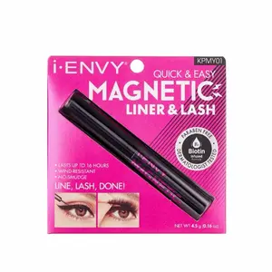 i-ENVY Quick & Easy Magnetic Liner & Lash Set KPMY01 - Secure Magnetic Glue for Versatile Eyelash Styles - Paraben Free & Biotin Infused