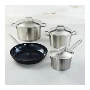 BergHOFF Meta 7pc Recycled Cookware Set with Nonstick Fry Pan