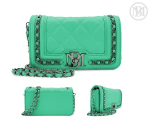 Badgley Mischka Turquoise Chain Crossbody Bag